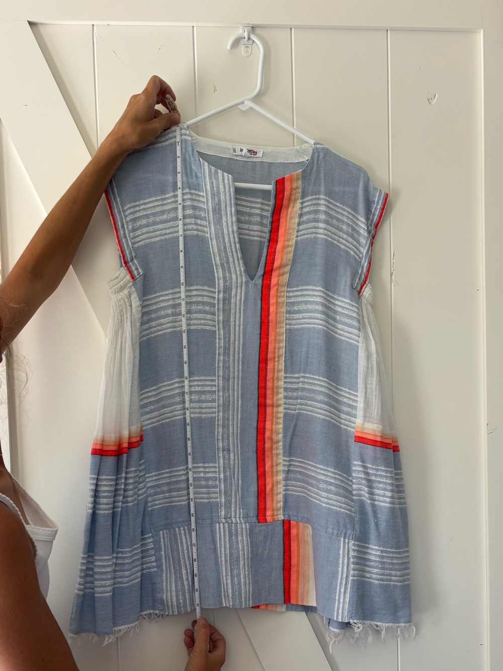 Lemlem Light Blue Caftan/Swim Cover-up - Picture 8 of 8